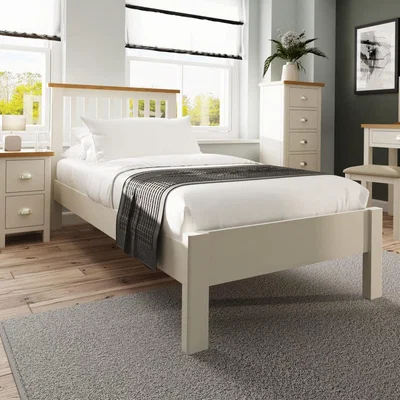 Knees Ruskin Dove Grey Single Bed Frame