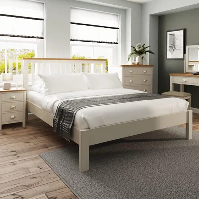 Knees Ruskin Dove Grey King Size Bed Frame