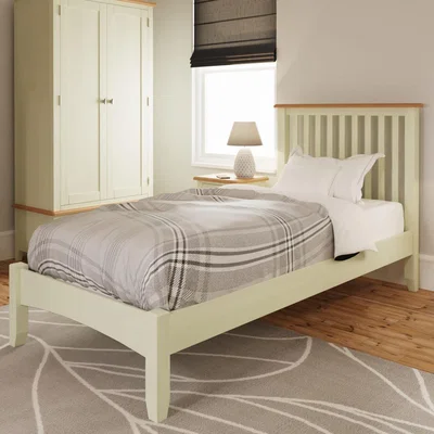 Knees Galileo Pure White Single Bed Frame