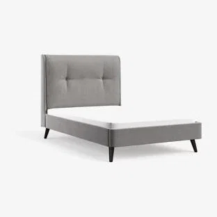 Marks & Spencer M&S Piper Mid Century Bed - 4FT6 - Pearl Grey, Pearl Grey