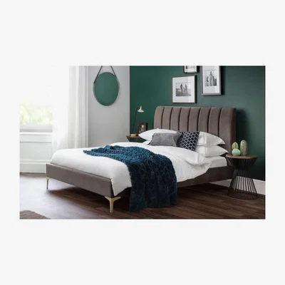 Downtown Julian Bowen Deco Scalloped Velvet Bed Frame