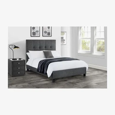 Downtown Julian Bowen Sorrento High Headboard Bed 180cm - Slate Linen