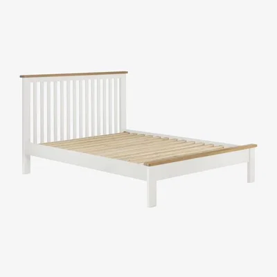 Downtown Provence Oak White Bed Frame