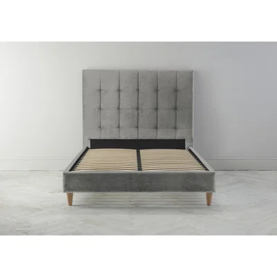 Perch and Parrow Hopper 5' King Bed Frame in Bone Grey