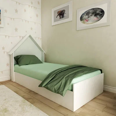 The Range Ayden Bedstead Bed Frame with Headboard - White