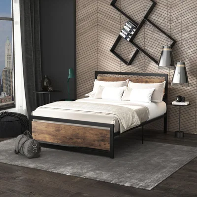 The Range Metal Bed Frame - Black and brown