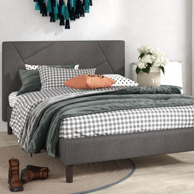 The Range Linus Dark Grey Upholstered Bed Frame - Dark Grey / King