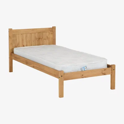 The Range Maya Bed - distressed waxed pine 3'' / Single