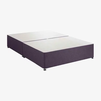 The Range Amara Divan Base Only - Chenille Fabric, Non Storage - Purple / Single