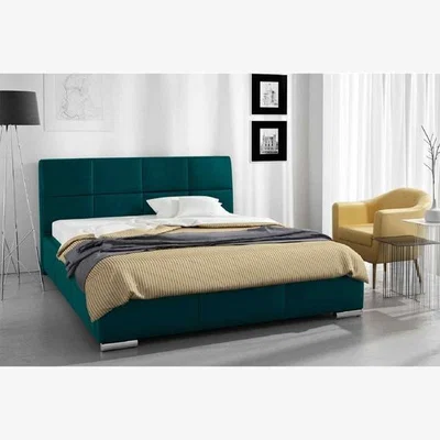 The Range Solomia Upholstered Plush Velvet Bed Frame - Green / Super King