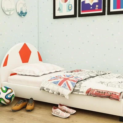 The Range Football Faux Leather Single Kids Bed With Mattress - Red