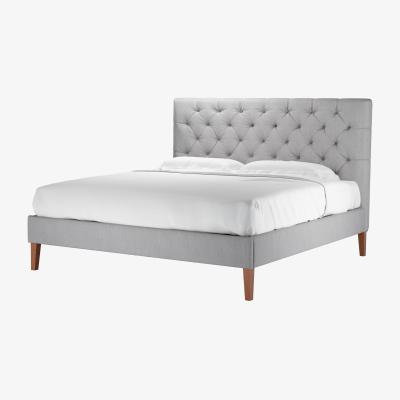 Sofa.com Rosalie 130cm Super King Bed in Cobble Brushed Linen Cotton - sofa.com