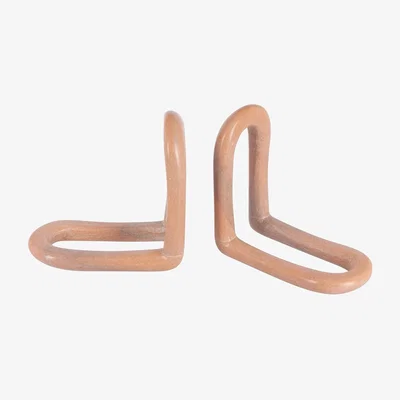 Amara Curve Hoop Marble Bookend - Set of 2