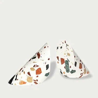 Bombinate.com Solid Bookend Terrazzo