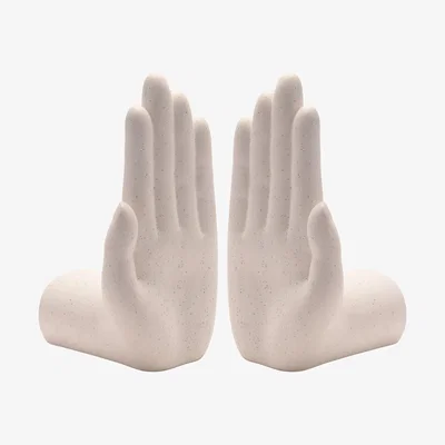 Dunelm Hestia Set of 2 Ceramic Hands Bookends