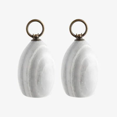 Dibor Pair of Grey Marble Bookends