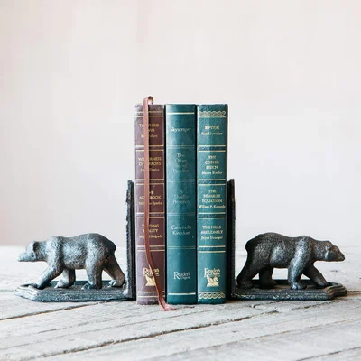 Graham & Green Cast Iron Bear Bookends