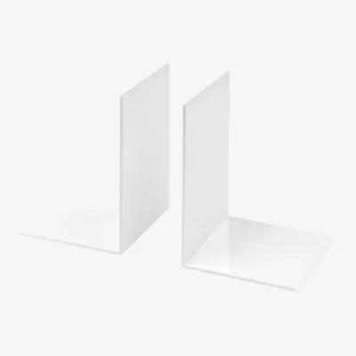 John Lewis Osco Bookends, White, Set of 2