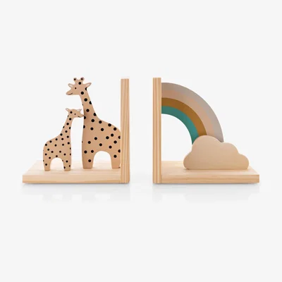 John Lewis John Lewis & Partners Giraffe & Rainbow Nursery Bookends
