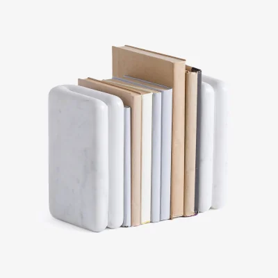 La Redoute Set of 2 Scafi White Marble Bookends