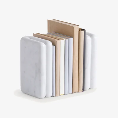 La Redoute Set of 2 Scafi White Marble Bookends