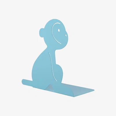 Made in Design Lola Book end - / Monkey - Acier by Alessi Blue