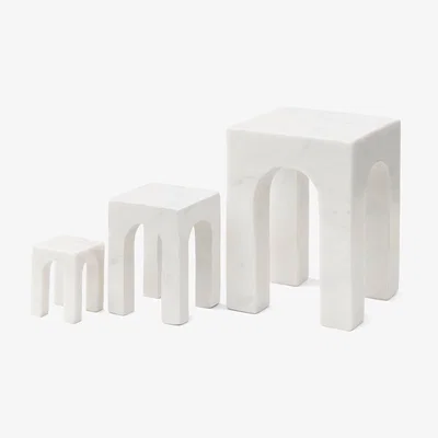 Nordic Nest Arkis book end 3 pieces White