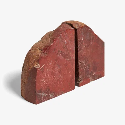 OKA OKA, Cannenta Jasper Bookends - Red, Bookends