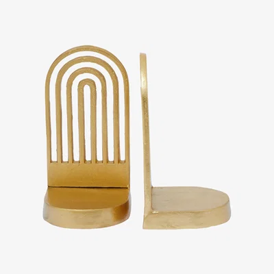 Olivia's Olivia's Set of 2 Rose Bookends in Gold