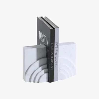 Olivia's Liang & Eimil Eccleston White Marble Bookends
