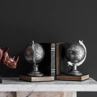 Olivia's Gallery Direct Atlas Pair Of Globe Bookends