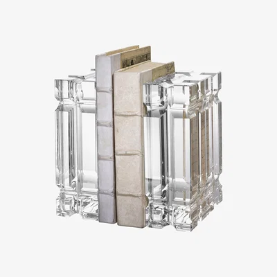 Olivia's Eichholtz Linea Crystal Bookend Set of 2