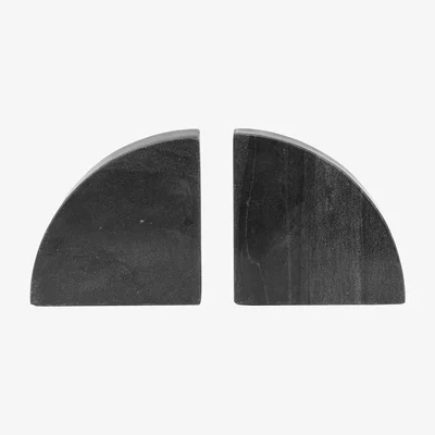 Perch and Parrow Verona Marble Bookends in Stone, Set of 2