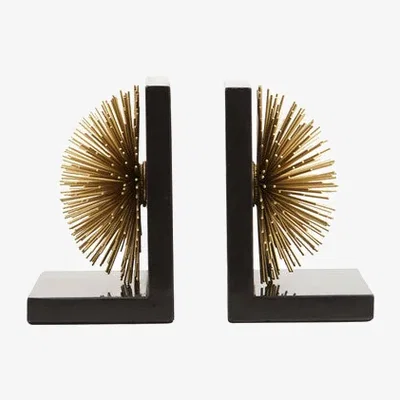 Pagazzi Set of Two Gold Finish Starburst Bookends