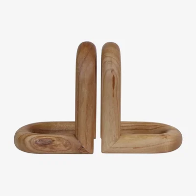 Pagazzi Arlo Natural Wood Set of 2 Bookends