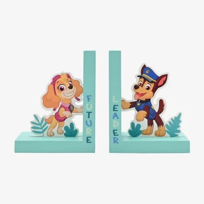 The Range Paw Patrol Skye and Chase Wooden Bookends - Turquoise