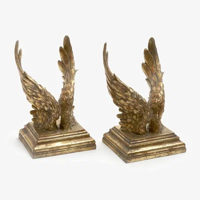 The Range Gold Wings Bookend Set - Bronze