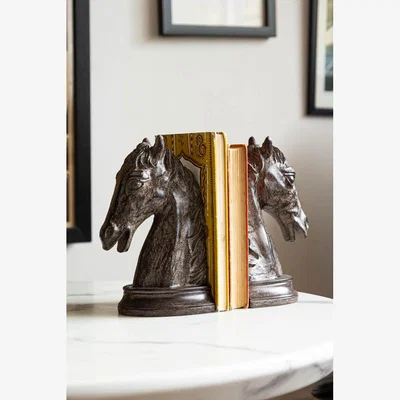 Rockett St George Set Of 2 Horse Head Bookends