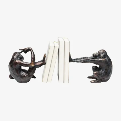 Westwing Handmade Bookends Monkey Kare, Set of 2