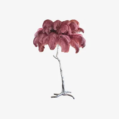 Amara A Modern Grand Tour - Classic Plumes Silver Floor Lamp - Dusk