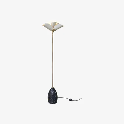 Amara Lladró - Blossom Floor Lamp - White/Golden Luster