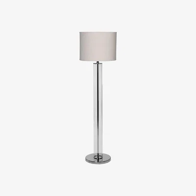 Barker and Stonehouse Glass Tube Floor Lamp, Natural Shade