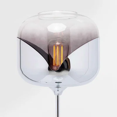 Barker and Stonehouse Chrome Goblet Ball Floor Lamp Glass | Barker & Stonehouse