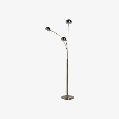 Barker and Stonehouse 3 Arm Brushed Brass Floor Lamp