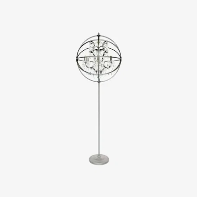 Barker and Stonehouse Timothy Oulton Gyro Floor Lamp, Silver Metal | Barker & Stonehouse