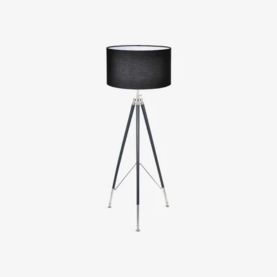 Barker and Stonehouse Leather Tripod Floor Lamp, Black | Barker & Stonehouse