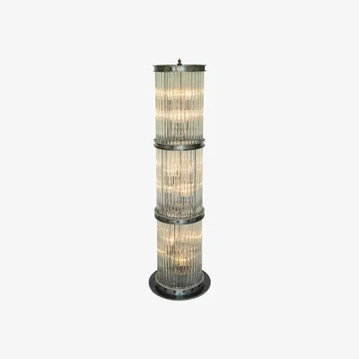 Barker and Stonehouse Timothy Oulton Rod Tall Floor Lamp, Round, Gold | Barker & Stonehouse
