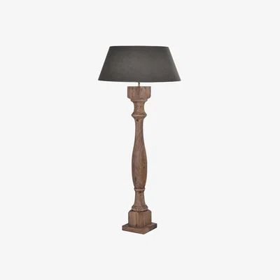 Barker and Stonehouse Wooden Column Floor Lamp, Grey | Barker & Stonehouse