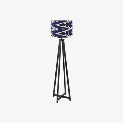 Barker and Stonehouse Tapered Ikat Floor Lamp, Navy | Barker & Stonehouse