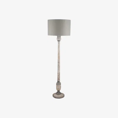 Barker and Stonehouse Grey & Whitewash Mango Wood Floor Lamp | Barker & Stonehouse